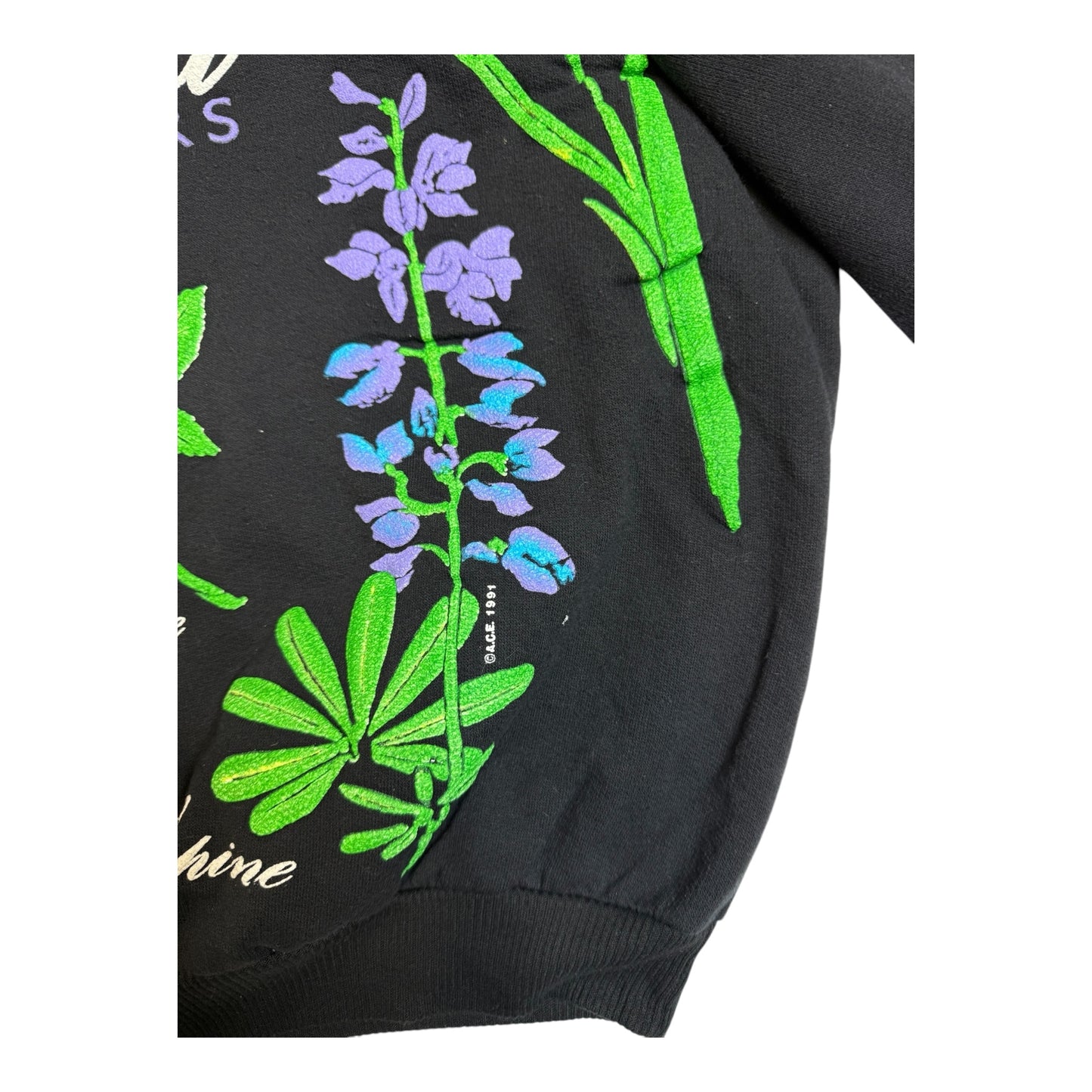 Vintage 1991 Alaska Wildflowers Crewneck