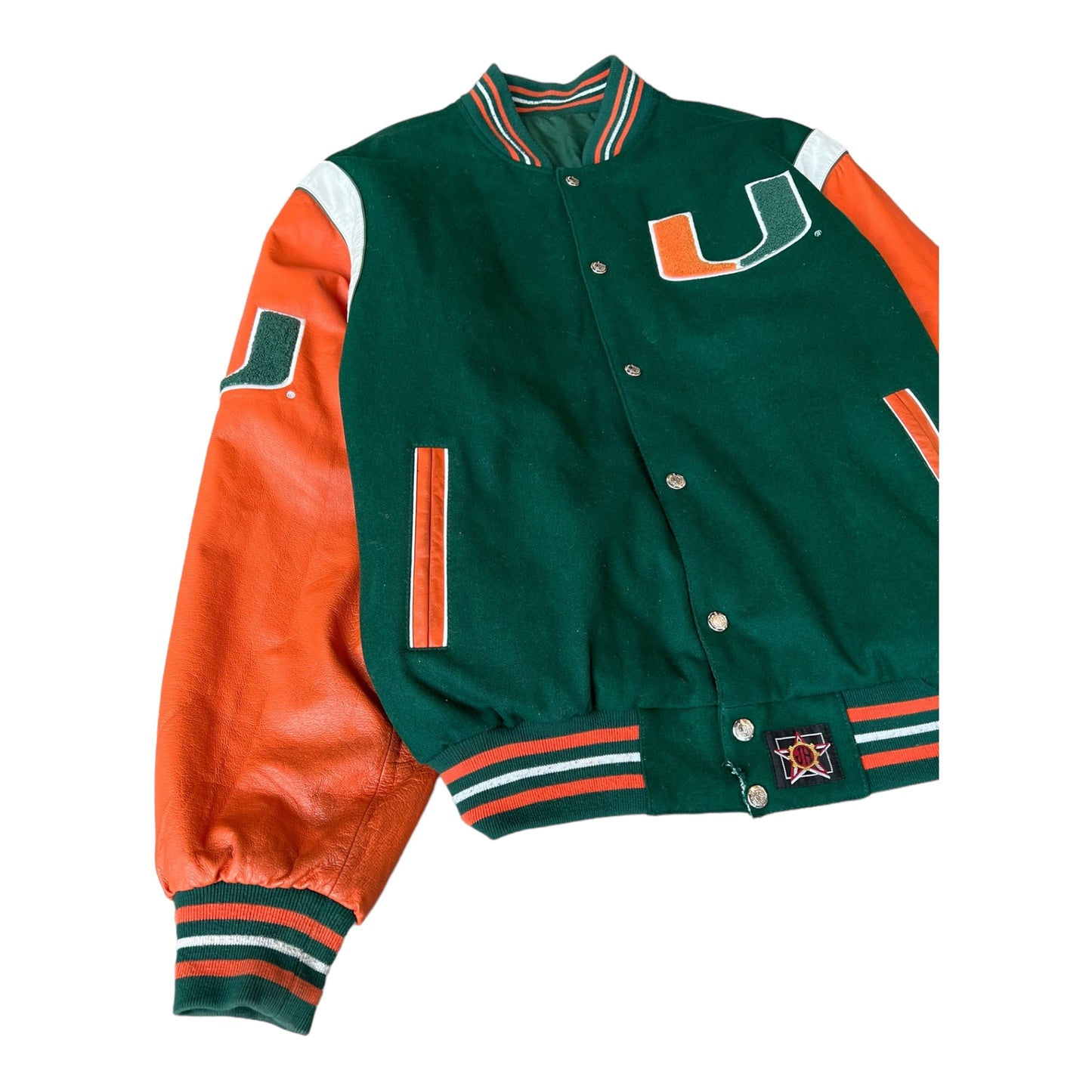 Vintage JH Miami Hurricanes Bomber Jacket