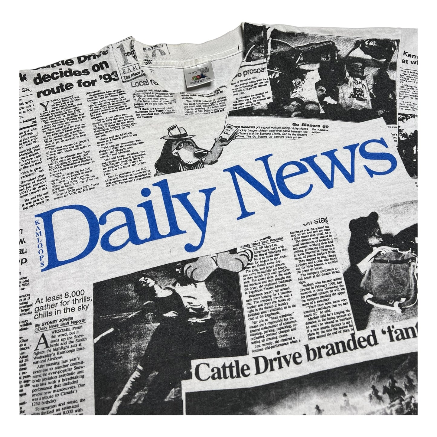 Vintage 90s Daily News Kamloops Tee
