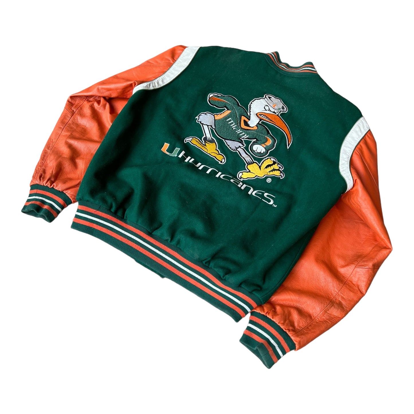 Vintage JH Miami Hurricanes Bomber Jacket