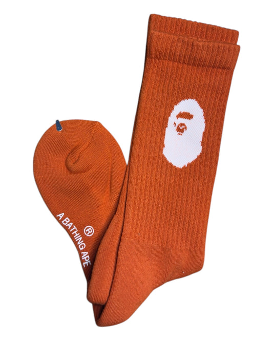 A Bathing Ape Orange Socks