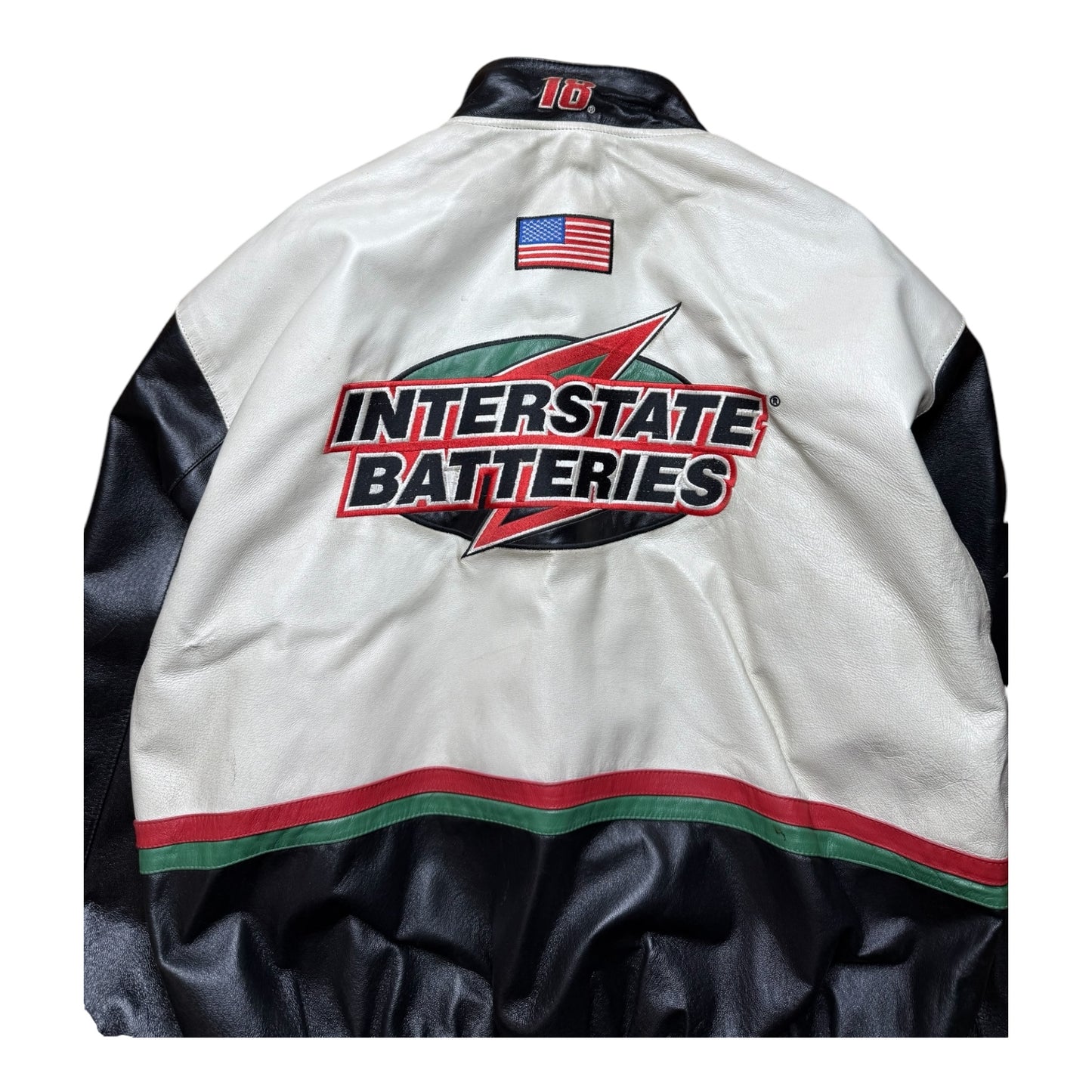 Vintage NASCAR Labonte Interstate Batteries Leather Jacket