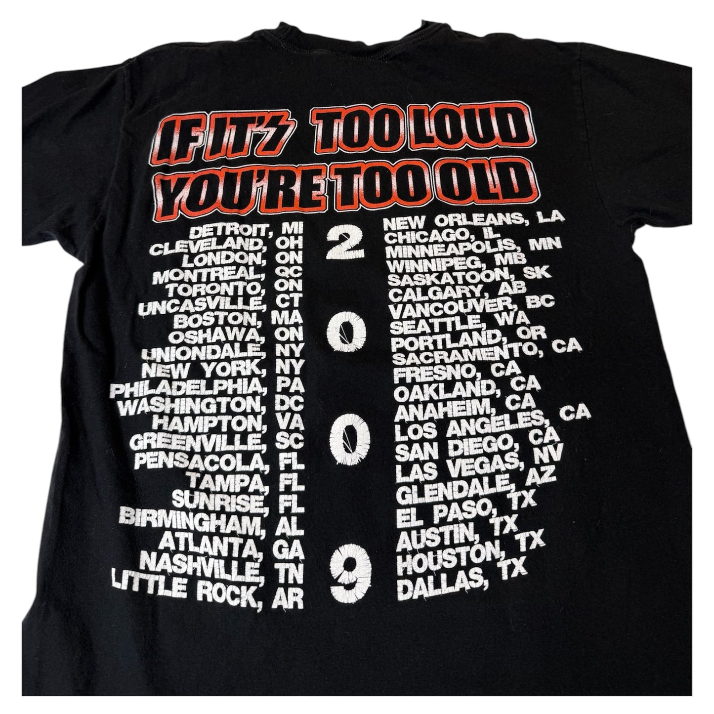 Vintage Kiss 2009 World Tour Tee