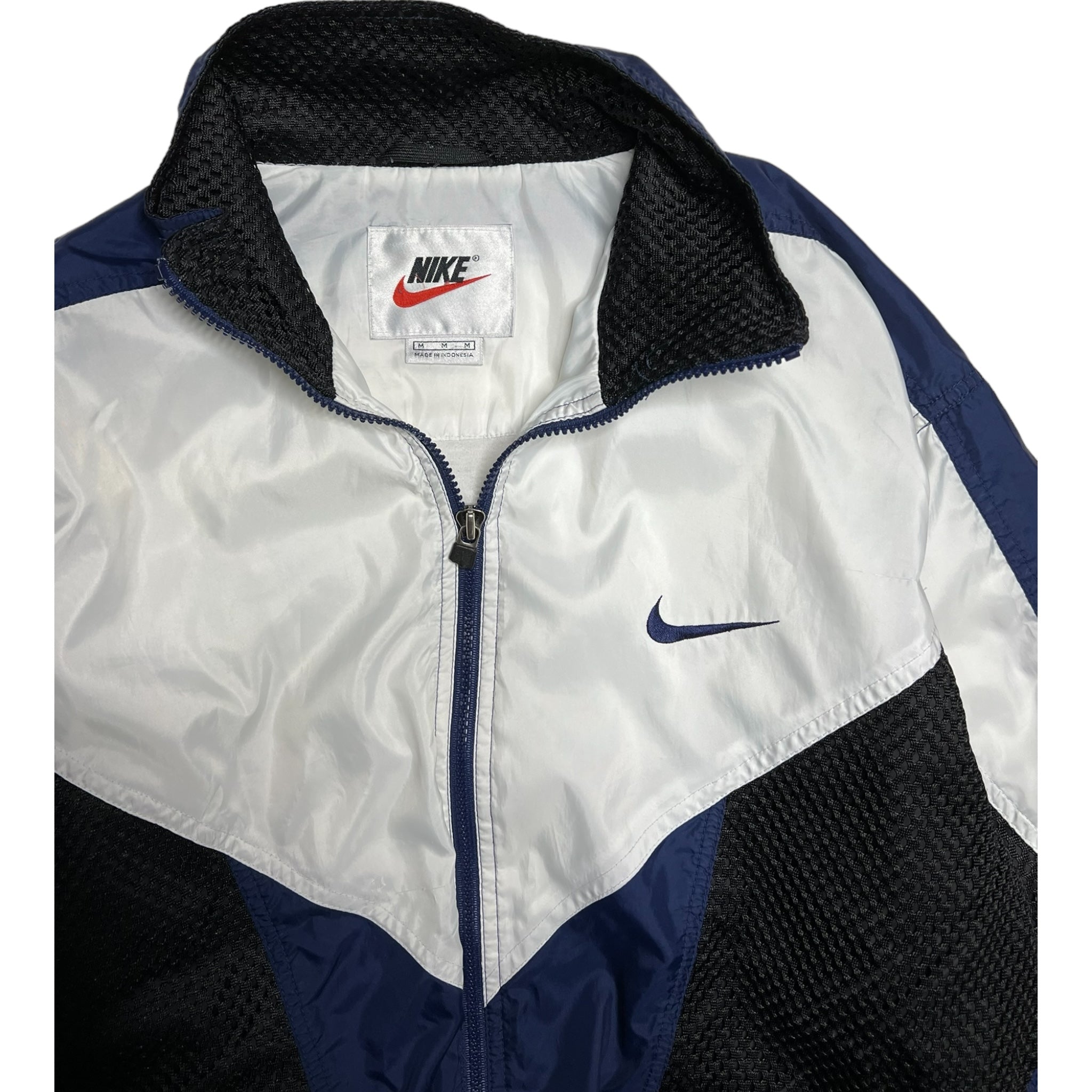 Blue black and white nike windbreaker hotsell