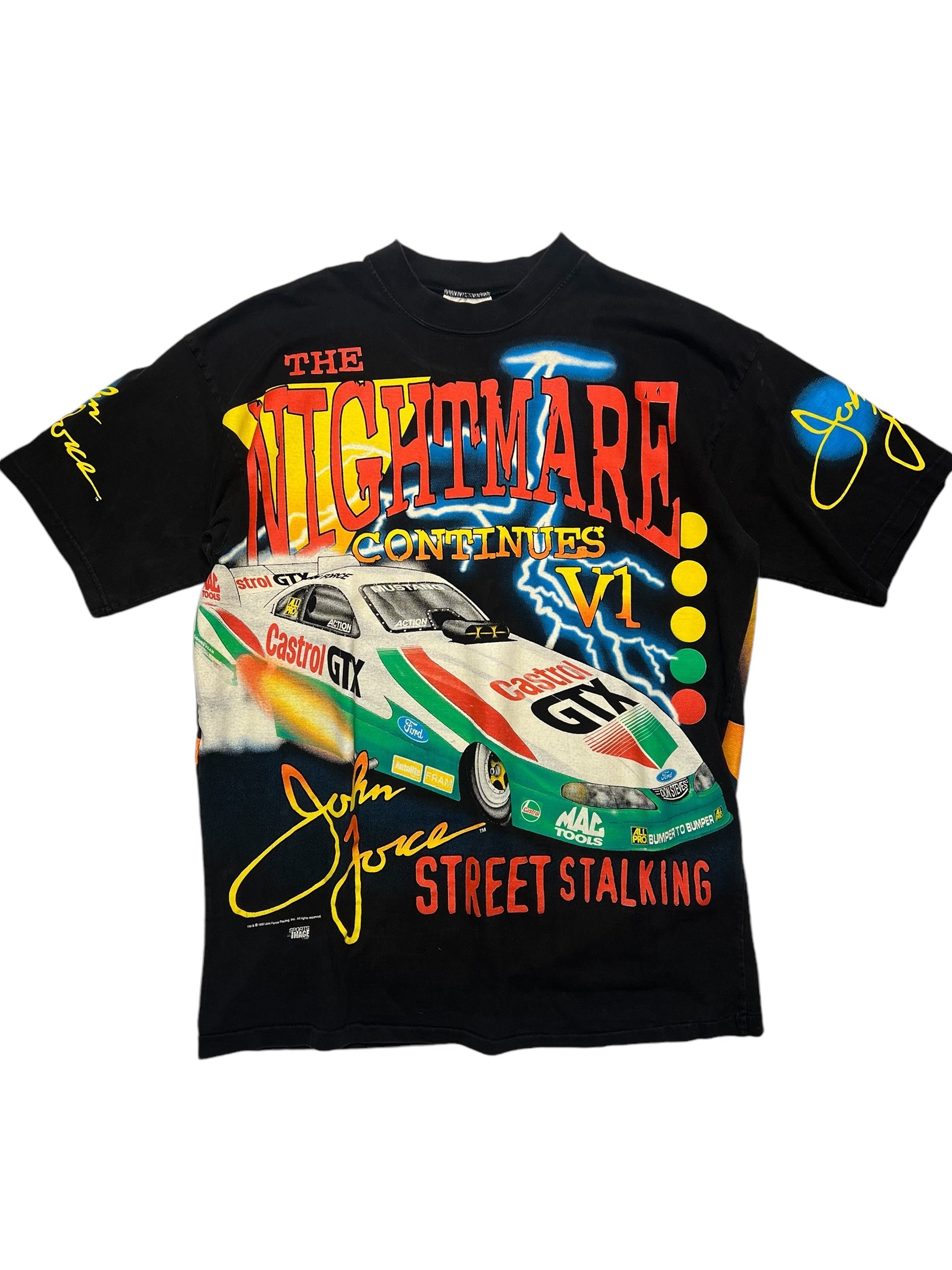 1997 John Force The Nightmare Drag Racing shirt