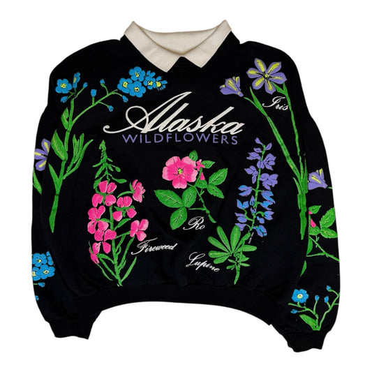 Vintage 1991 Alaska Wildflowers Crewneck