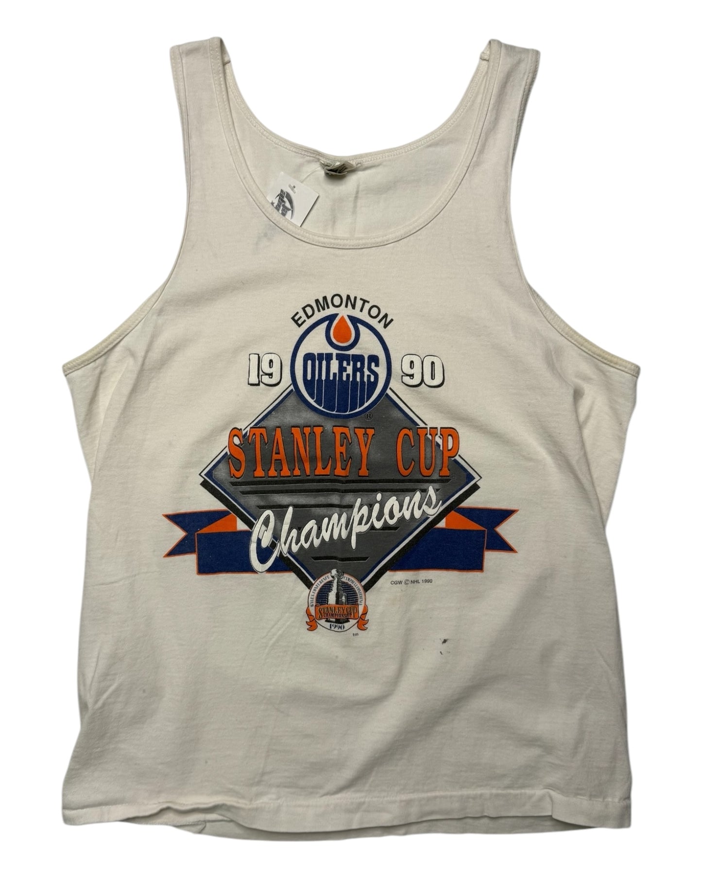 Vintage 1990 Edmonton Oilers Cup Tank top