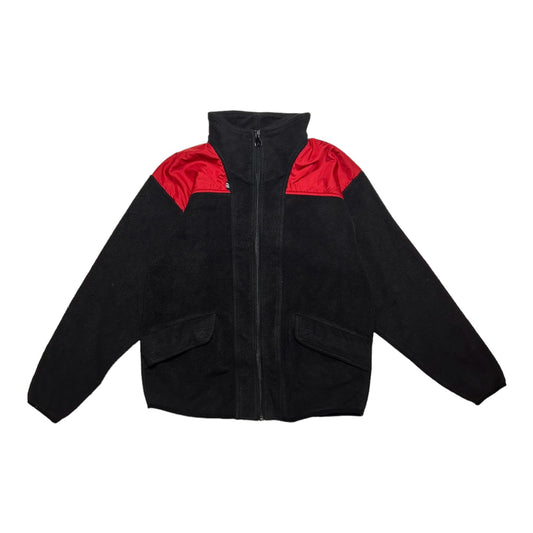 Vintage Adidas Fleece Zip Up Black/Red