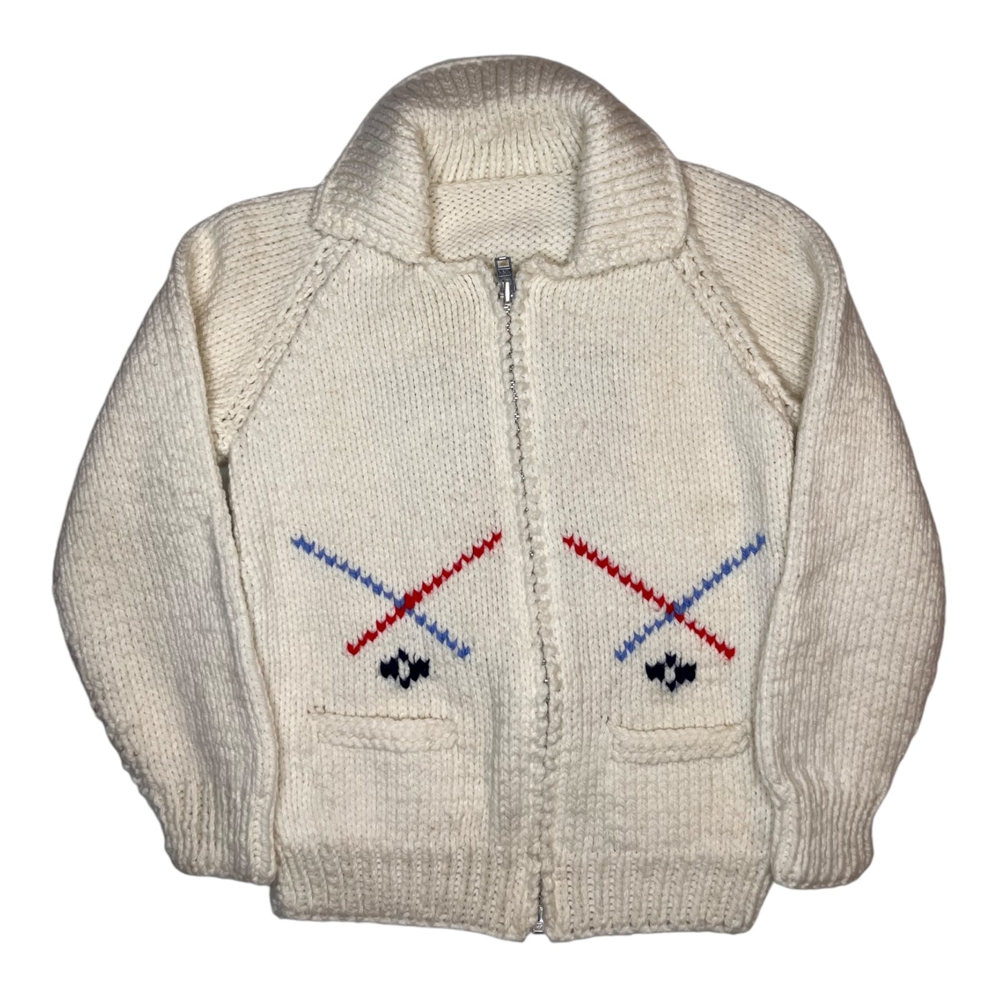 Vintage Hockey Knit Zip-up