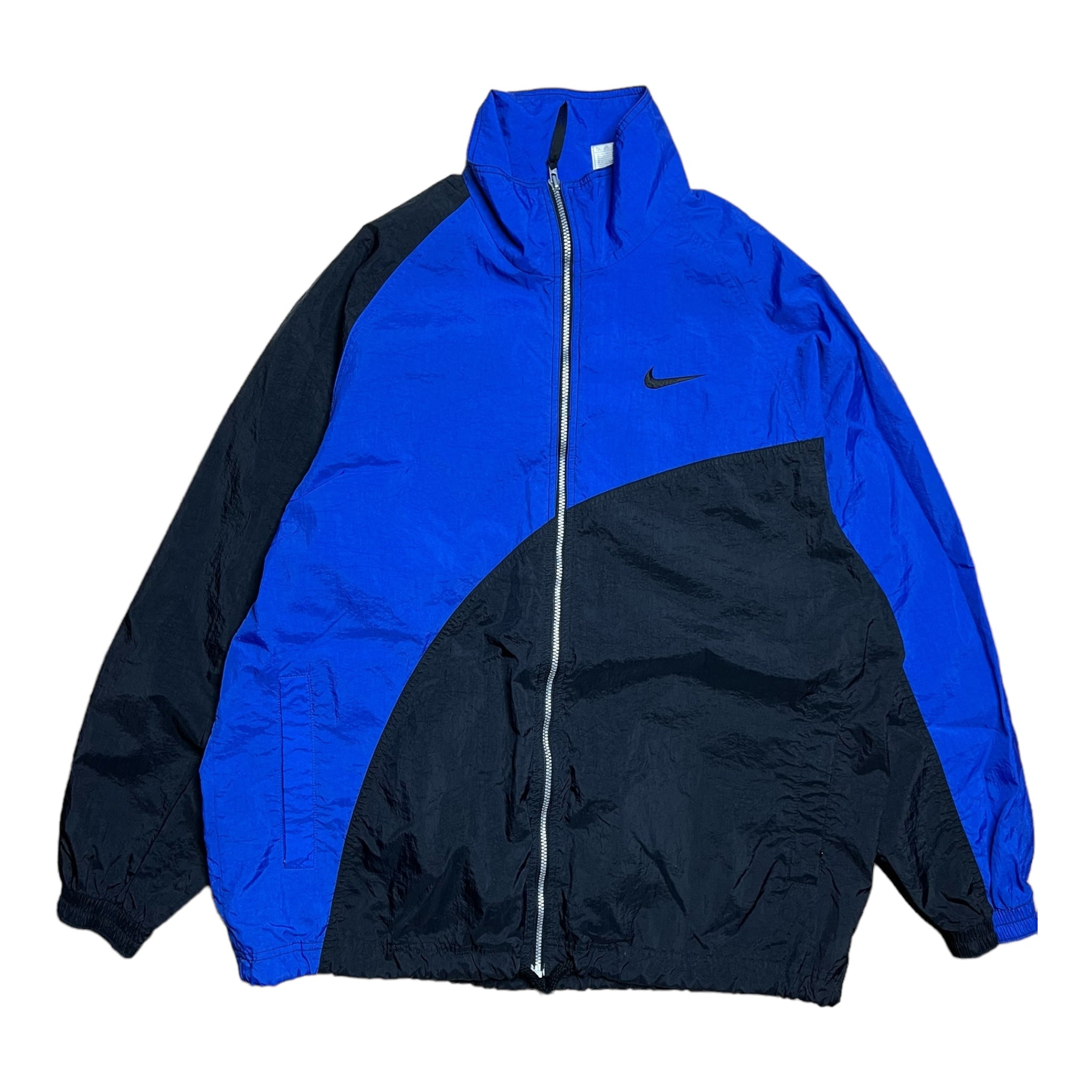 Blue and black nike windbreaker hotsell