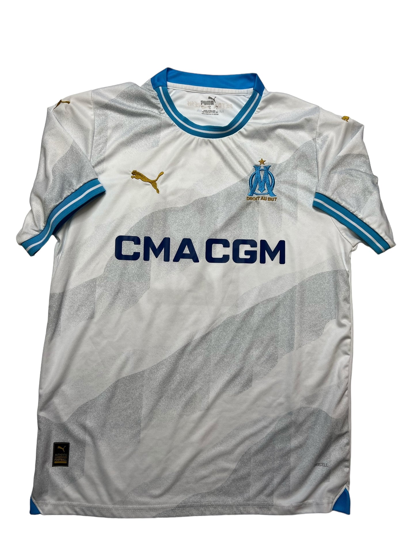 Vintage Puma Yaqoub Olympique de Marseille Soccer Jersey