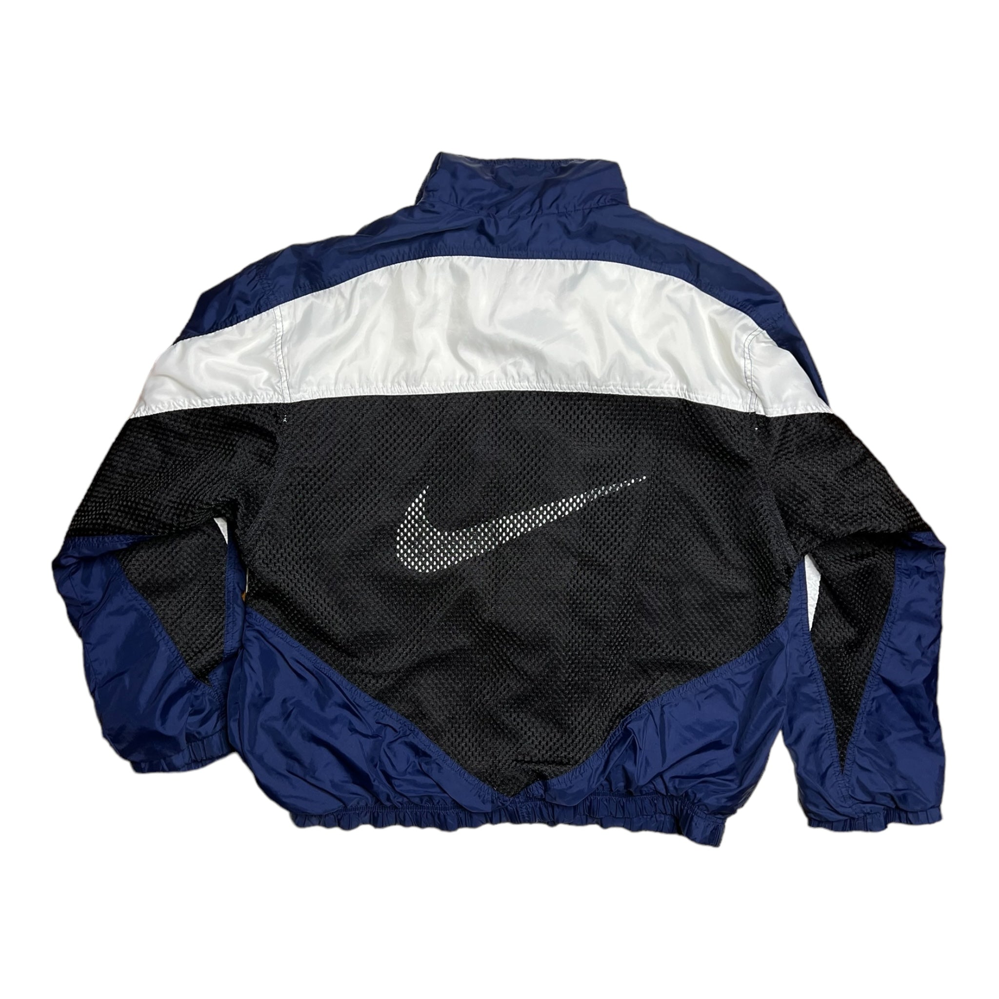 Blue black and white nike windbreaker hotsell