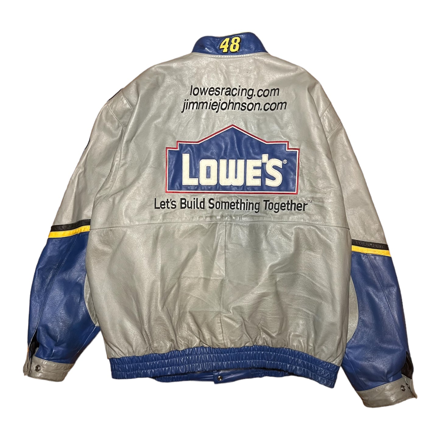 Vintage NASCAR Jimmie Johnson VT JH Designs #48 Lowe's Racing Leather Jacket