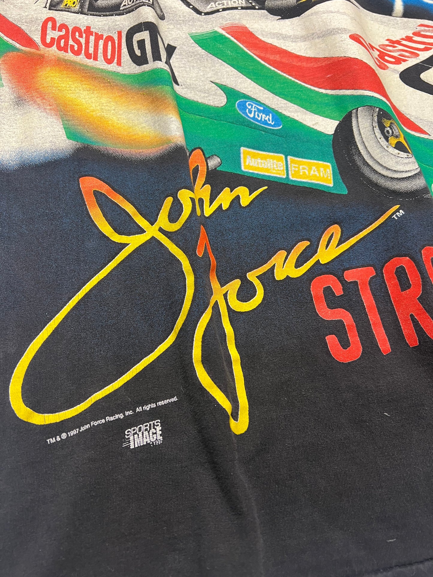 1997 John Force The Nightmare Drag Racing Tee