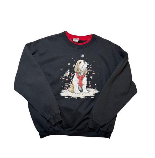 Vintage Winter Dog Crewneck