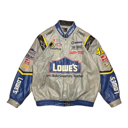 Vintage NASCAR Jimmie Johnson VT JH Designs #48 Lowe's Racing Leather Jacket