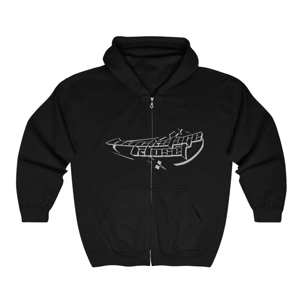 BackStageKloset Logo Heavy Blend Full Zip Hooded Sweatshirt